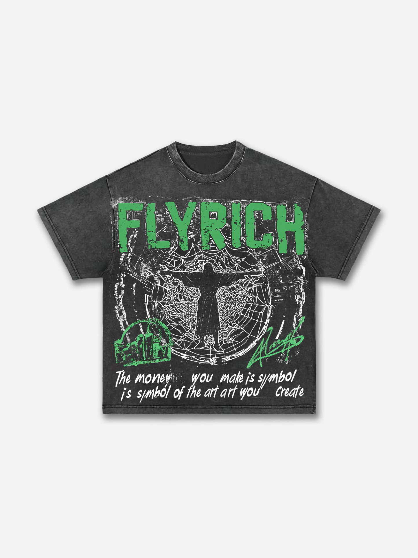 Vintage God Redeems Graphic Print Acid Wash T-shirt | HellxCity 