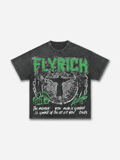 Vintage God Redeems Graphic Print Acid Wash T-shirt | HellxCity 