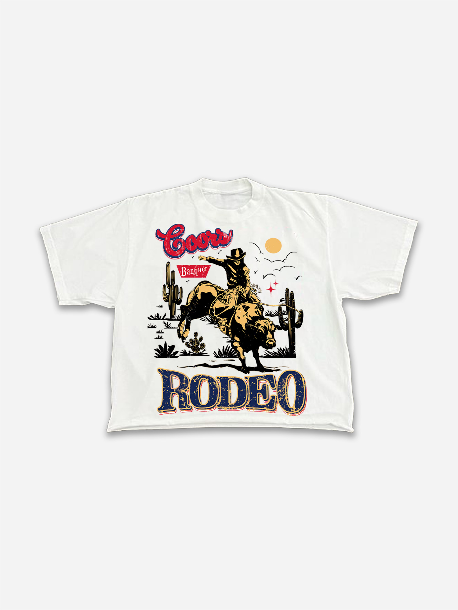 Coors Banquet Rodeo Classic Graphic Cropped T-shirt | HellxCity | tee,Cropped T-Shirts