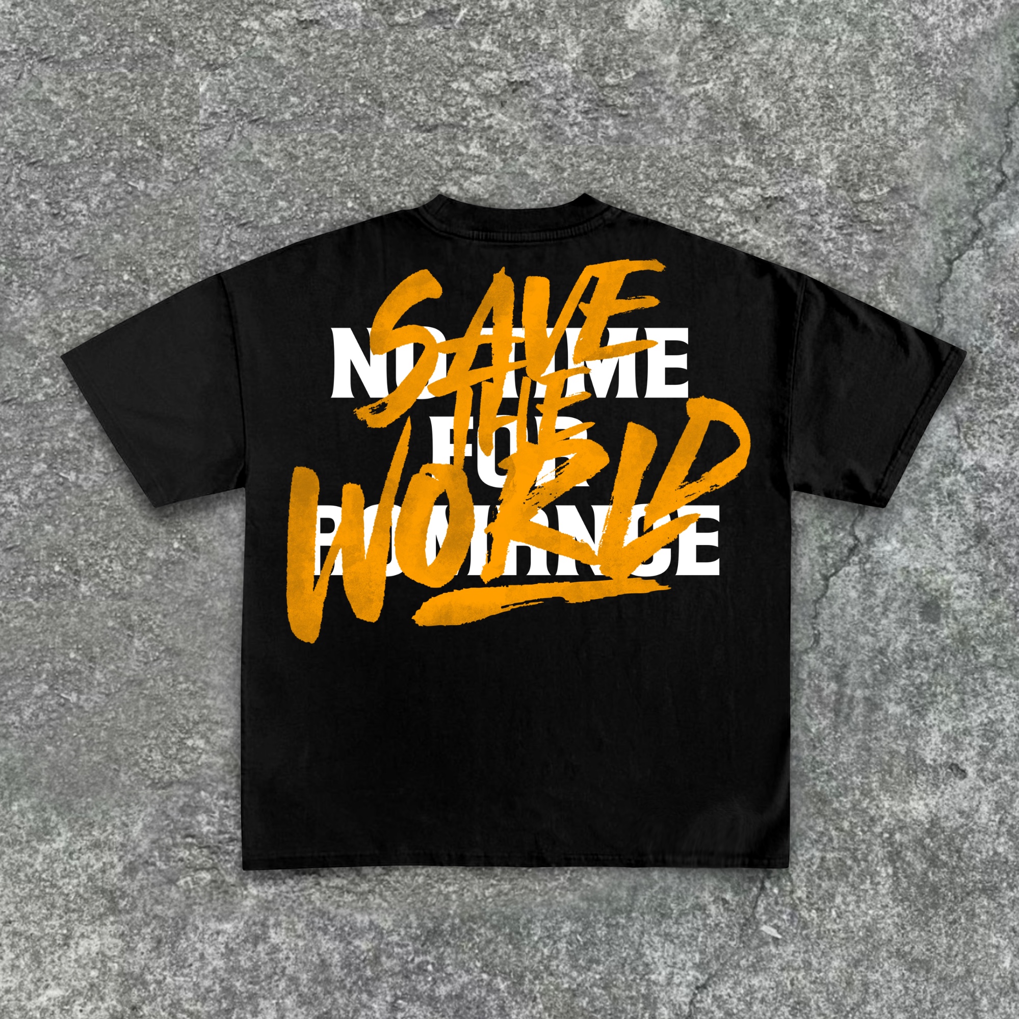 Hellxcity I Want to Save the World - Alphabet Pattern Print Cotton T-Shirt | HellxCity 