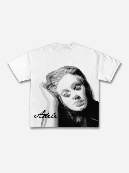 Vintage Adele Graphic Cotton T-shirt | HellxCity 