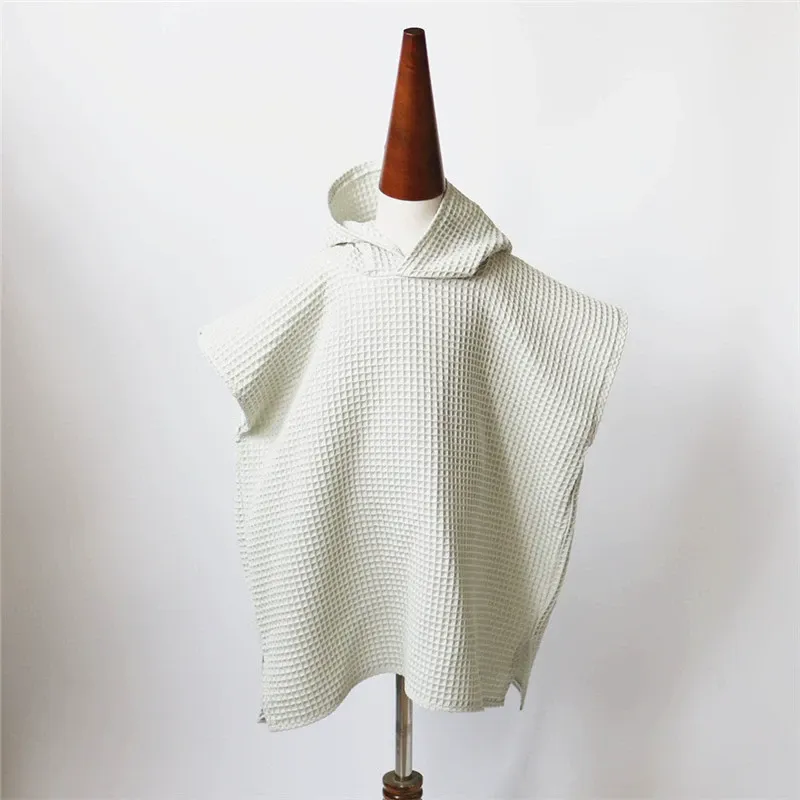 Peignoir cape gaufré brodé personnalisé pour enfants - Convient aux en