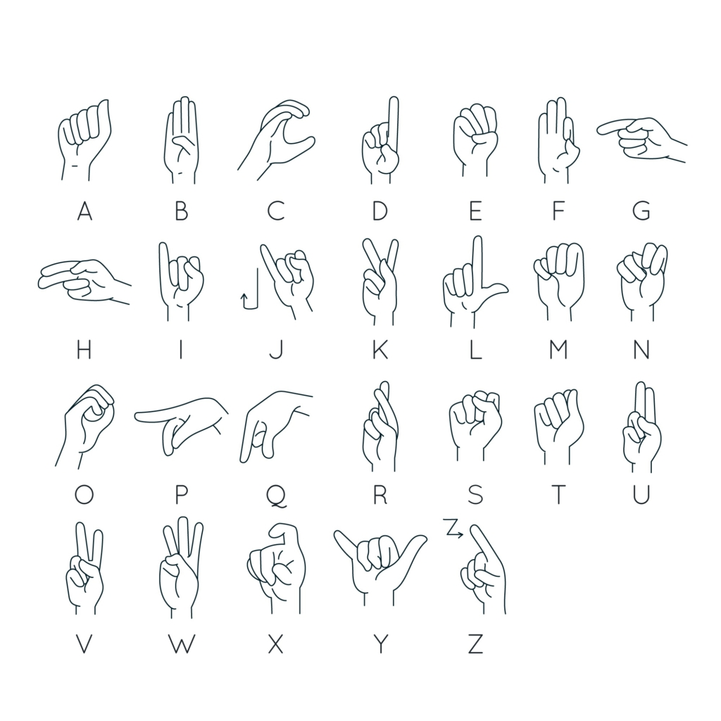 Collier personnalisé en langue des signes LSF avec charme de nom d’orthographe digitale