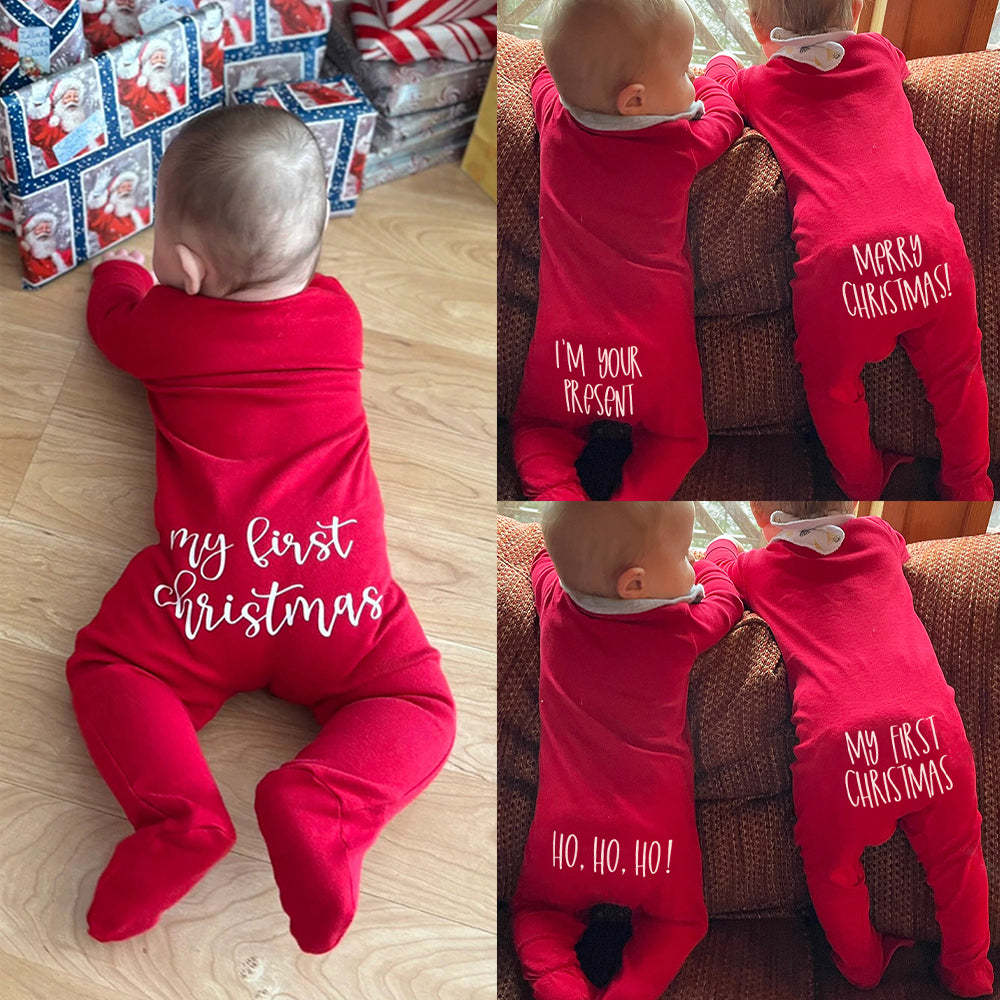 Personalised Baby Christmas Onesie