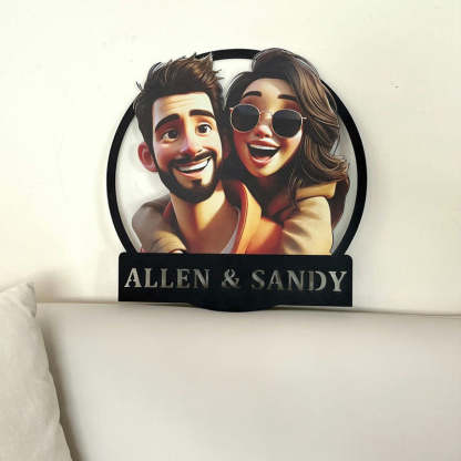 Personalized Cartoon Photo Frame-With Name
