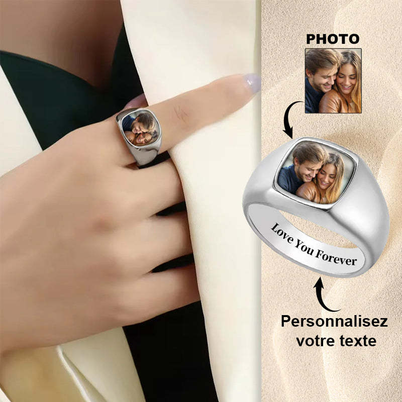 Je T'aime Pour Toujours - Bague Carrée Personnalisée À Télécharger Pour Couple