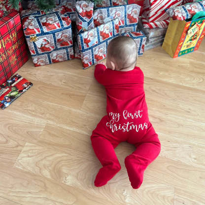 Personalised Baby Christmas Onesie