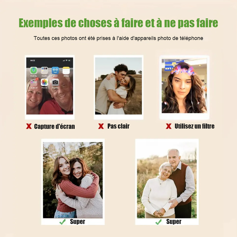 Bague avec pierre de naissance et photo personnalisée