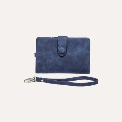 Personalized Name with Heart Design Tri-Fold PU Leather Wristlet Wallet with Card Holder Birthday Christmas Gift for Women