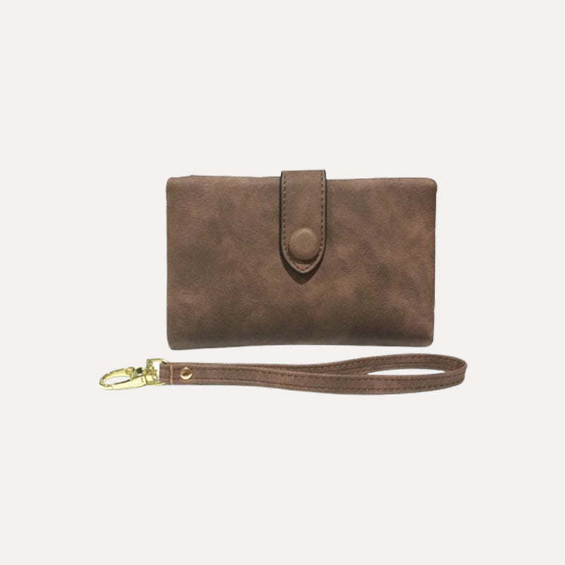 Personalized Name with Heart Design Tri-Fold PU Leather Wristlet Wallet with Card Holder Birthday Christmas Gift for Women