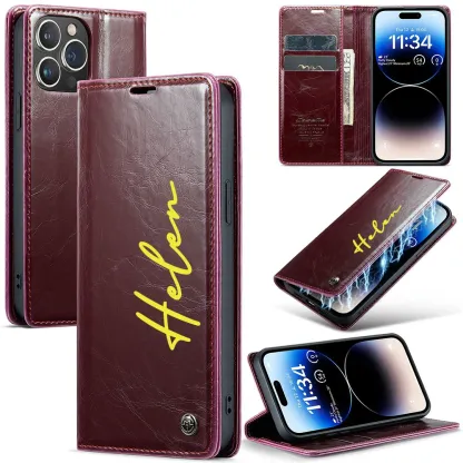 Personalised Monogram Card Holder Magnetic Wallet Phone Case