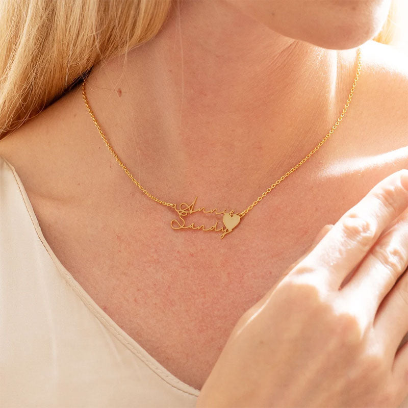 Customized Double Name Necklace
