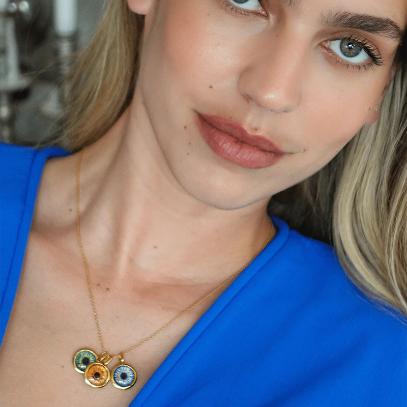 Collier pendentif personnalisé avec œil