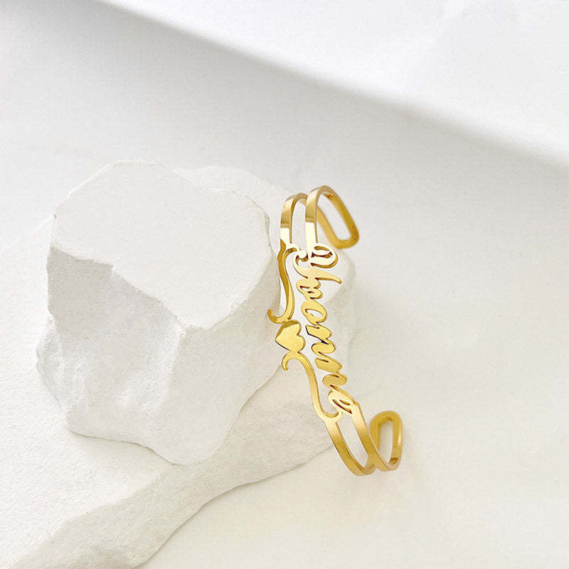 Bracelet personnalisé avec lettre de nom