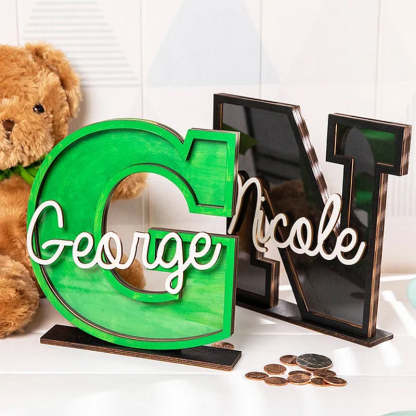 Personalized Colorful Initial Letter Money Banks with Name