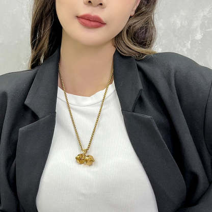 Personalized Dumbbell Pendant Name Necklace - Thanksgiving/Christmas/Father's Day Gift