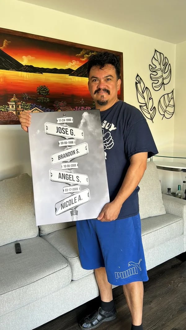 Toile murale personnalisée "Date de naissance des enfants"