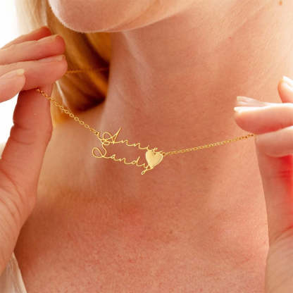 Customized Double Name Necklace
