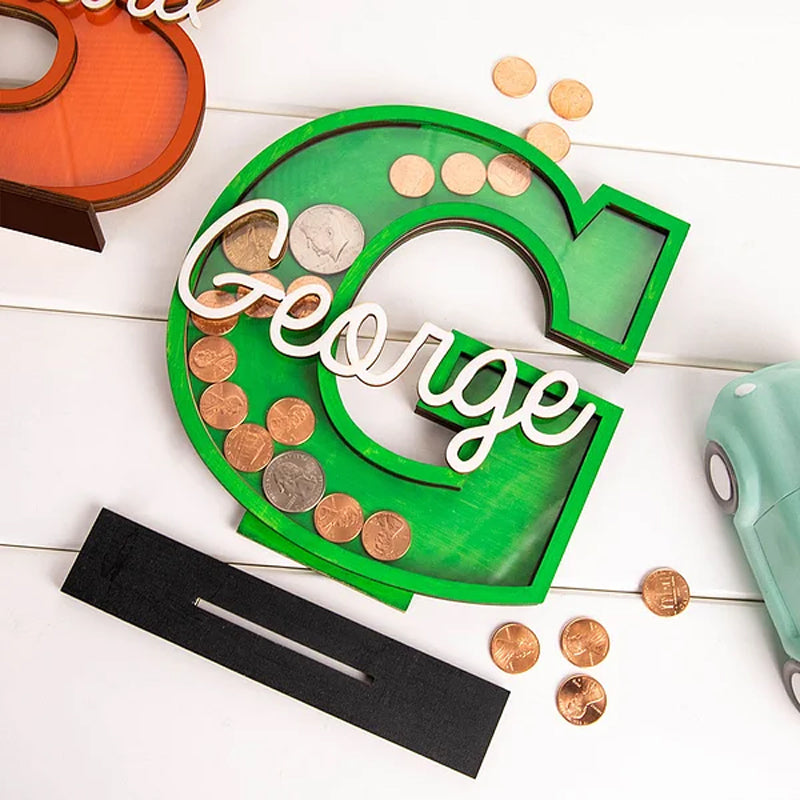 Personalized Colorful Initial Letter Money Banks with Name
