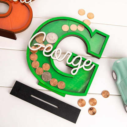 Personalized Colorful Initial Letter Money Banks with Name