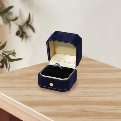 Octagonal Flannel Ring Box