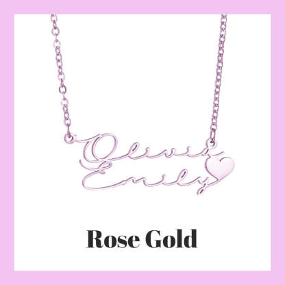 Customized Double Name Necklace