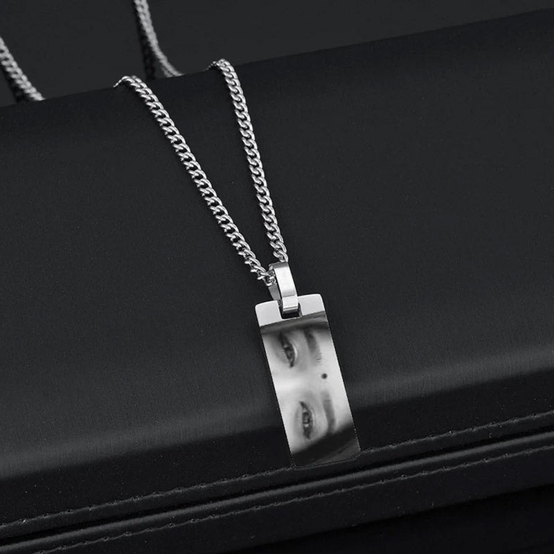 Personalized Audio Track Photo Necklace