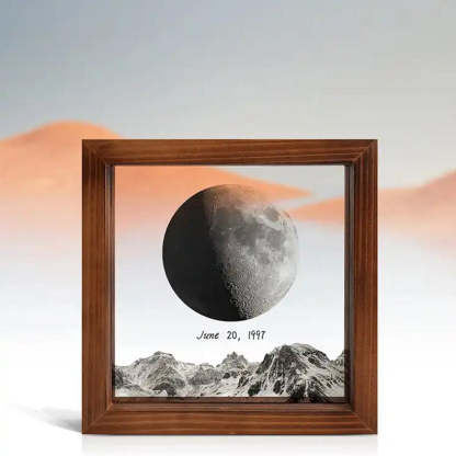 Personalisierter Sternenhimmel-Fotorahmen „Der Mond an dem Tag, an dem du geboren wurdest“-Paargeschenke/Dekoration