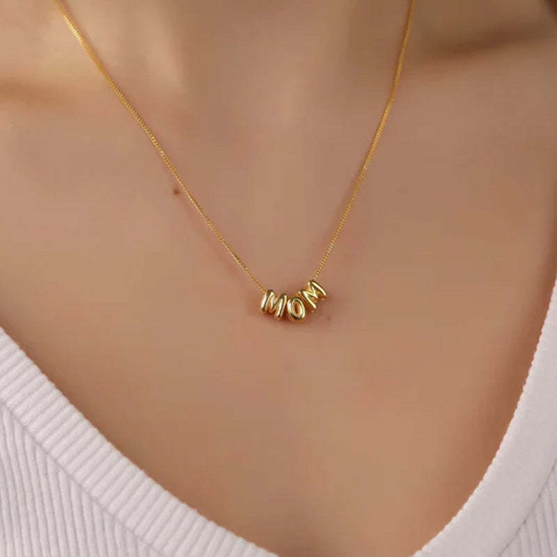 Collier personnalisé avec lettres 3D, lettres à bulles 3D personnalisées, breloque numérotée - Cadeaux pour elle