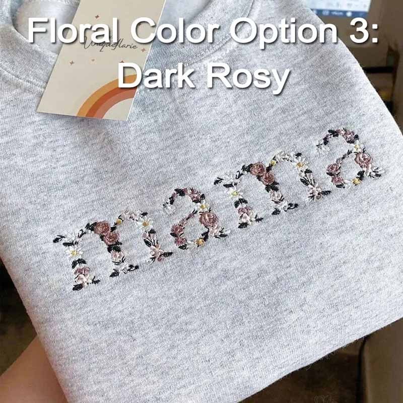 🌸 Everbloom - Sweat-shirt brodé à fleurs pour maman et grand-mère