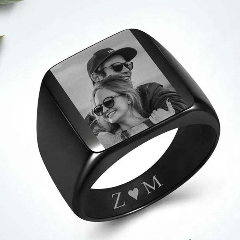 Je T'aime Pour Toujours - Bague Carrée Personnalisée À Télécharger Pour Couple