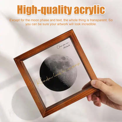 Personalisierter Sternenhimmel-Fotorahmen „Der Mond an dem Tag, an dem du geboren wurdest“-Paargeschenke/Dekoration