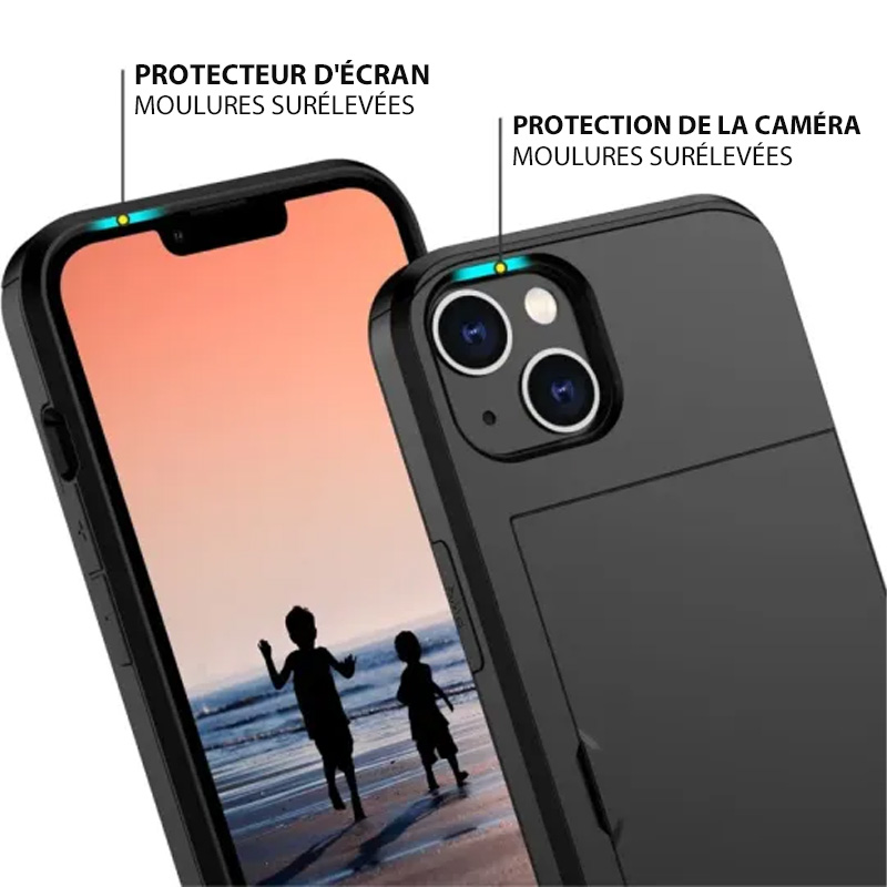 Étui portefeuille fin avec fente pour carte cachée et double couche Personlig Monogram