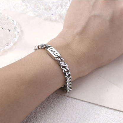 Bracelet tendance avec nom personnalisé – Cadeau de Thanksgiving/Noël/Anniversaire/Fête des Pèresy Gift