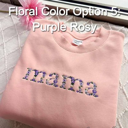 🌸 Everbloom - Sweat-shirt brodé à fleurs pour maman et grand-mère