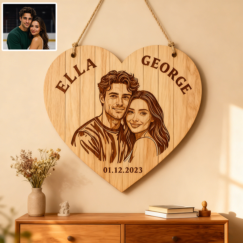 Plaque de gravure photo couple