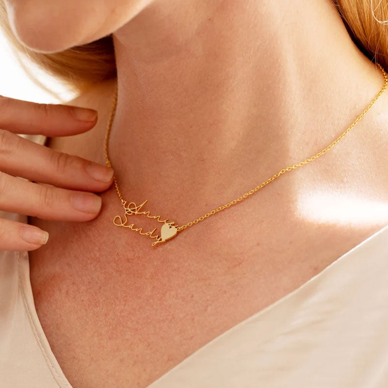 Customized Double Name Necklace