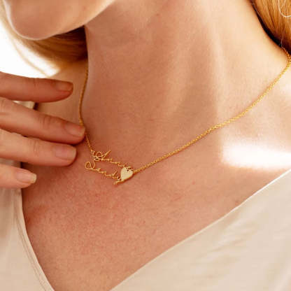 Customized Double Name Necklace