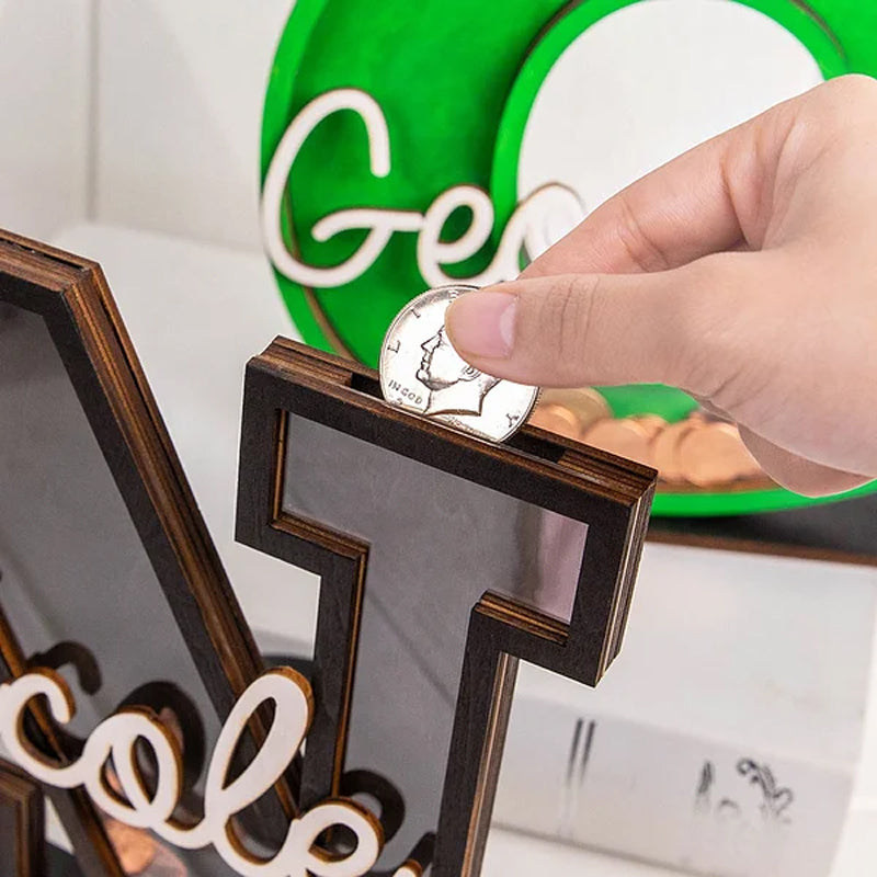 Personalized Colorful Initial Letter Money Banks with Name