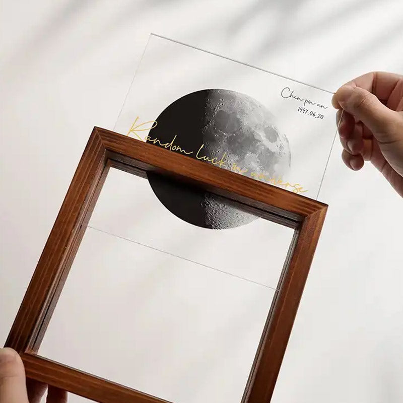 Personalisierter Sternenhimmel-Fotorahmen „Der Mond an dem Tag, an dem du geboren wurdest“-Paargeschenke/Dekoration