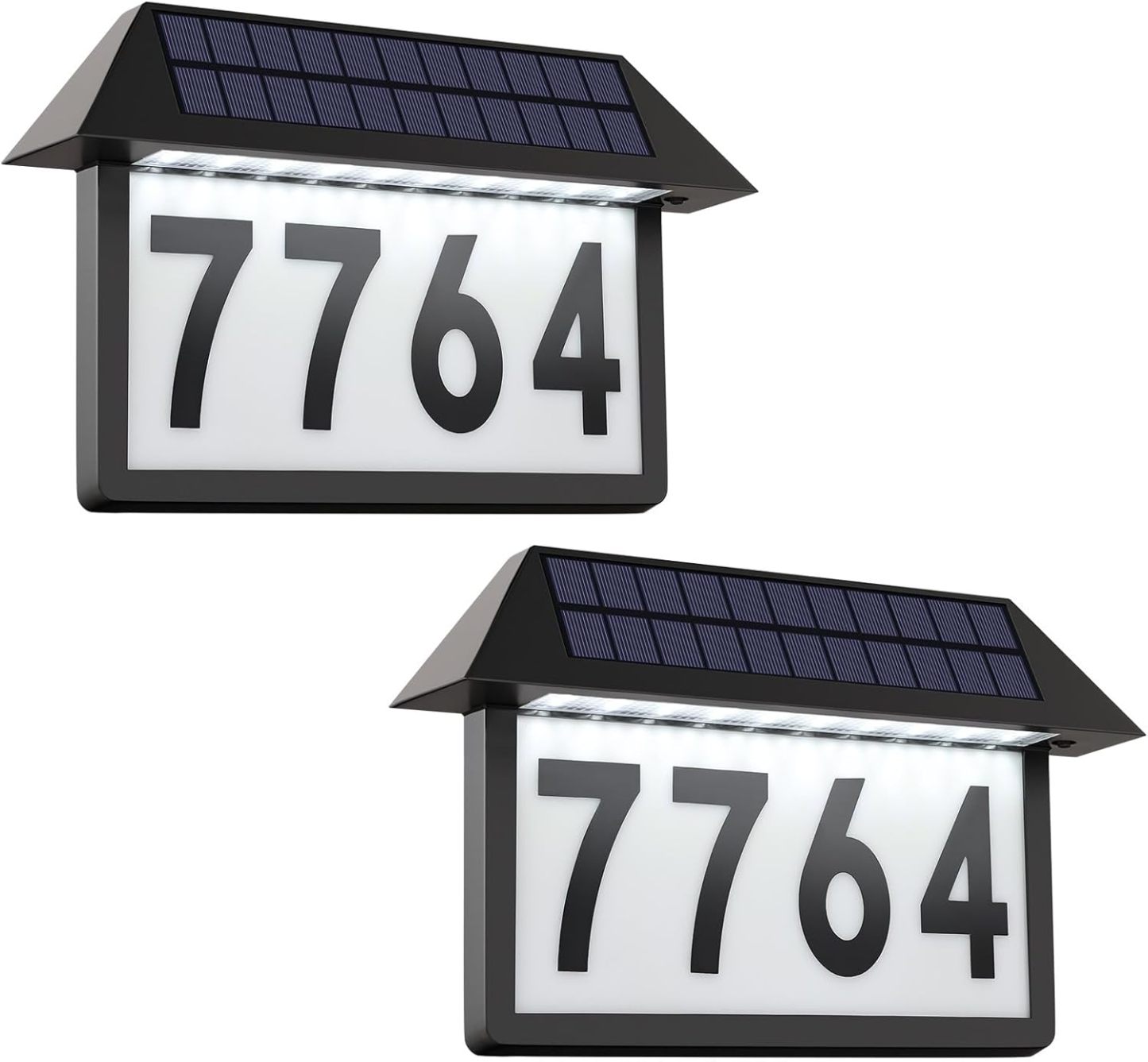 Wall Mounted Solar Home Address Number Sign