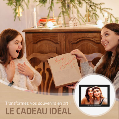 Cadre photo en bois personnalisé de style dessin animé 3D – Transformez vos souvenirs en art !⏰49% de réduction le dernier jour