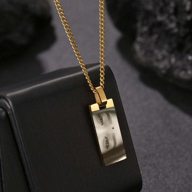 Personalized Audio Track Photo Necklace