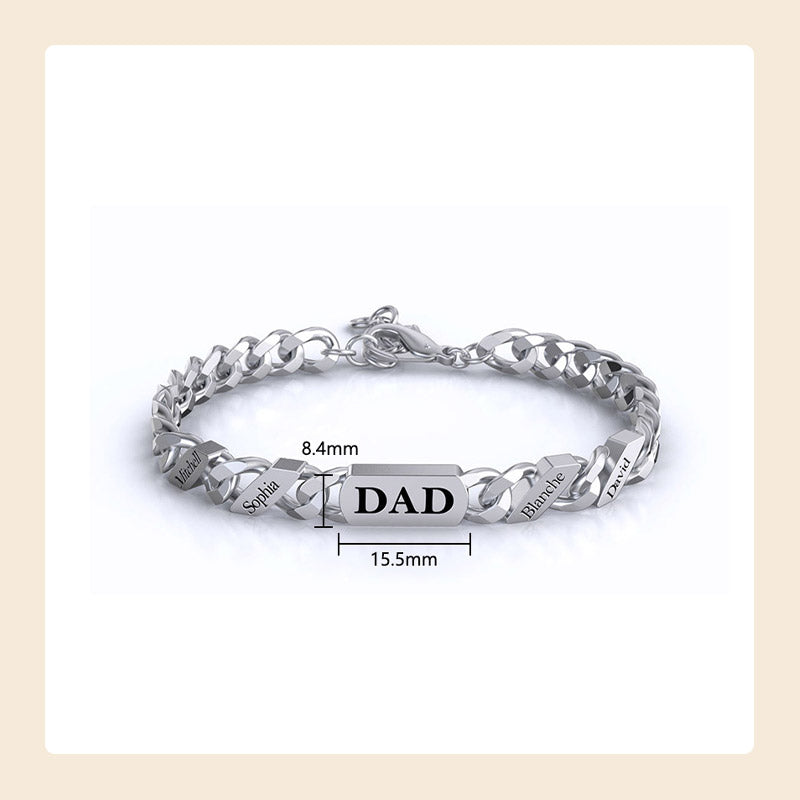 Bracelet tendance avec nom personnalisé – Cadeau de Thanksgiving/Noël/Anniversaire/Fête des Pèresy Gift