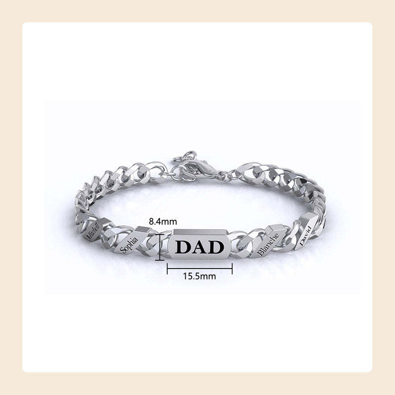 Bracelet tendance avec nom personnalisé – Cadeau de Thanksgiving/Noël/Anniversaire/Fête des Pèresy Gift