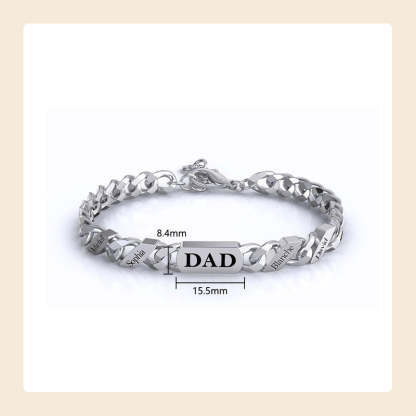 Bracelet tendance avec nom personnalisé – Cadeau de Thanksgiving/Noël/Anniversaire/Fête des Pèresy Gift