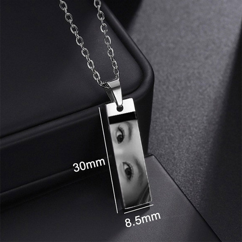 Personalized Audio Track Photo Necklace