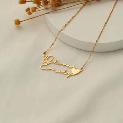 Customized Double Name Necklace