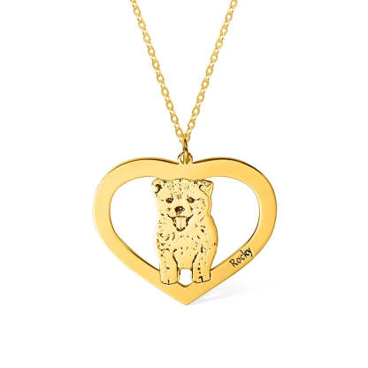 Collier personnalisé gravé en forme de cœur pour chien et chat avec nom, cadeau commémoratif d'anniversaire pour les amoureux des animaux