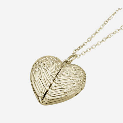 Personnalisé Photo Texte Gravé Forme Ailes d'Ange Coeur Cadeau Souvenir Anniversaire St Valentin pour Femme